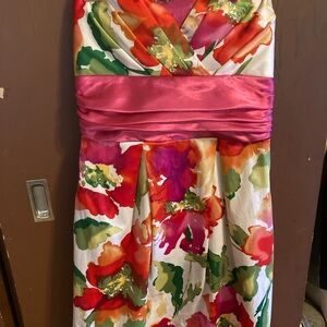 Trixxi Floral Satin Dress - size 3